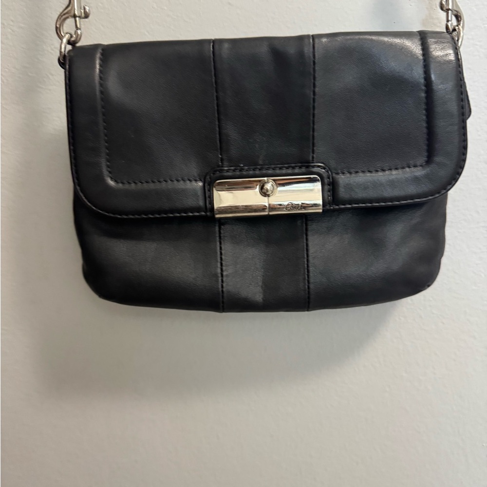 Coach Black Leather Crossbody Bag